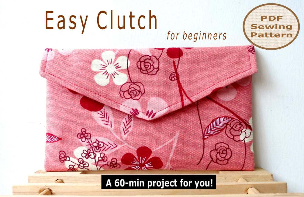 Easy Clutch - Pdf Sewing Pattern